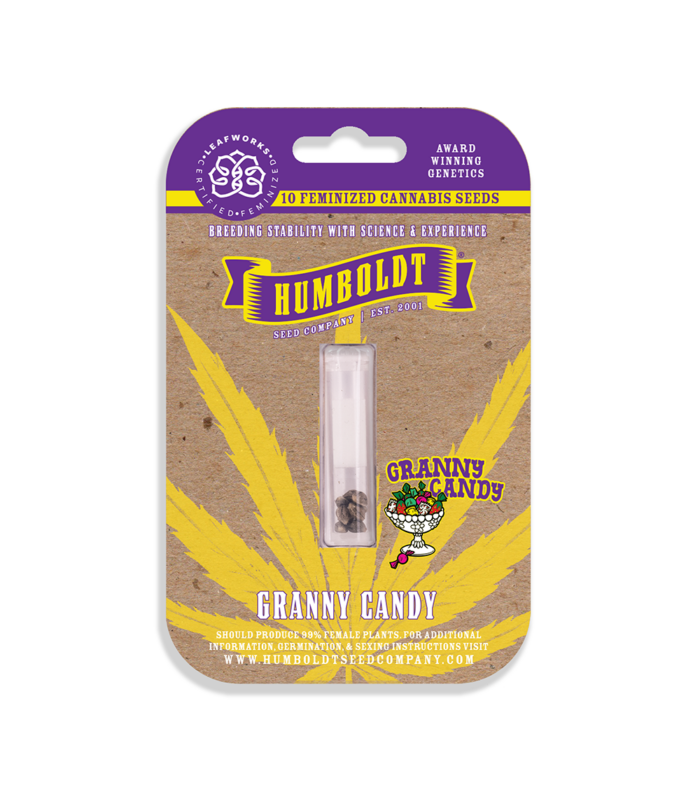Granny Candy Strain Packaging Graphic Front