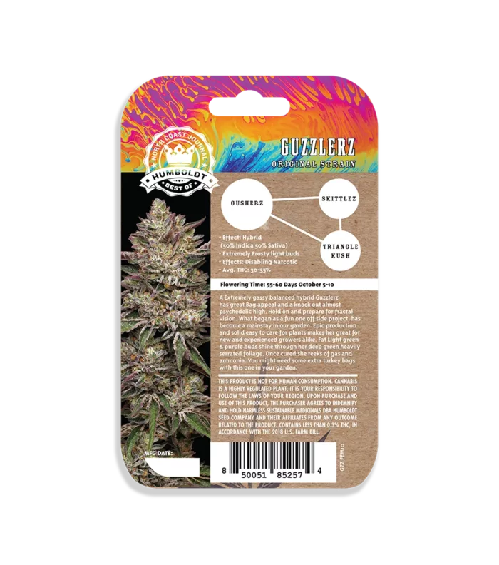 Guzzlers Cannabis Seeds Product Packaging